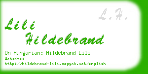 lili hildebrand business card